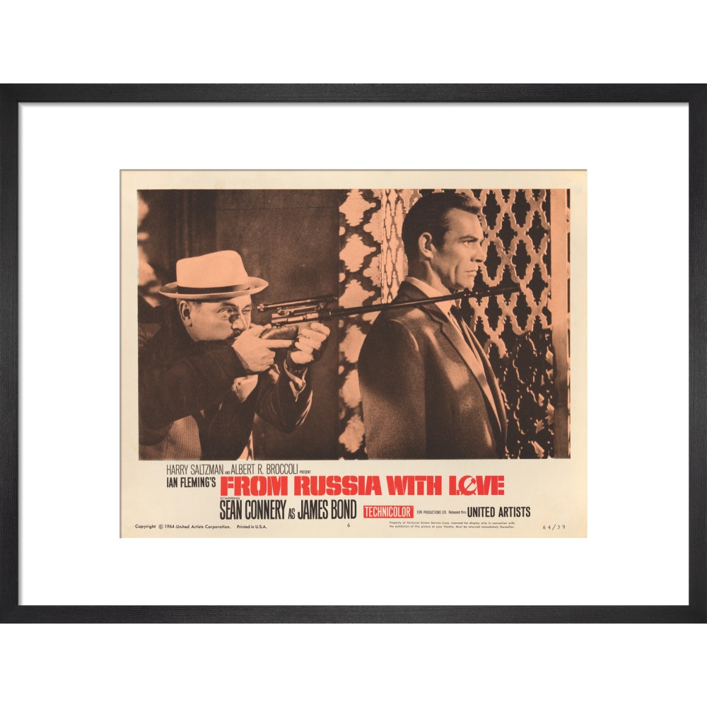 James Bond From Russia With Love Lobby Card Framed Art Print - By King & McGaw