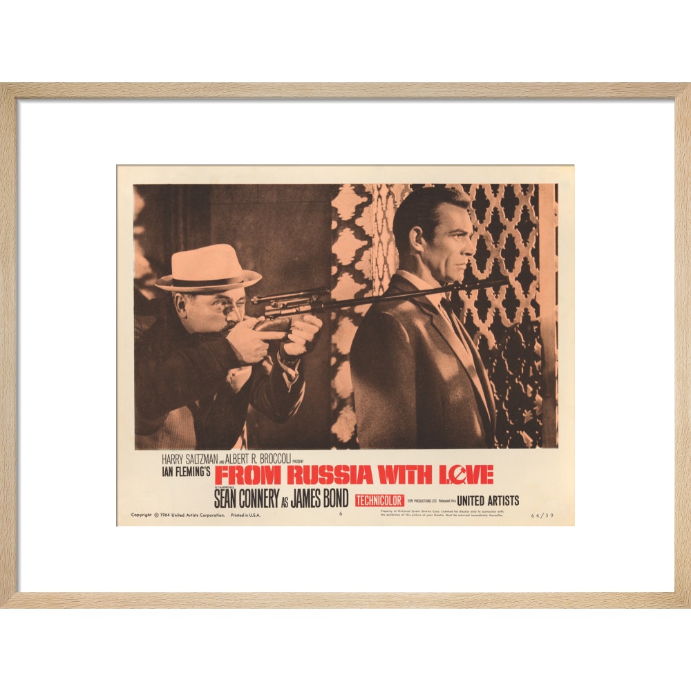 James Bond From Russia With Love Lobby Card Framed Art Print - By King & McGaw
