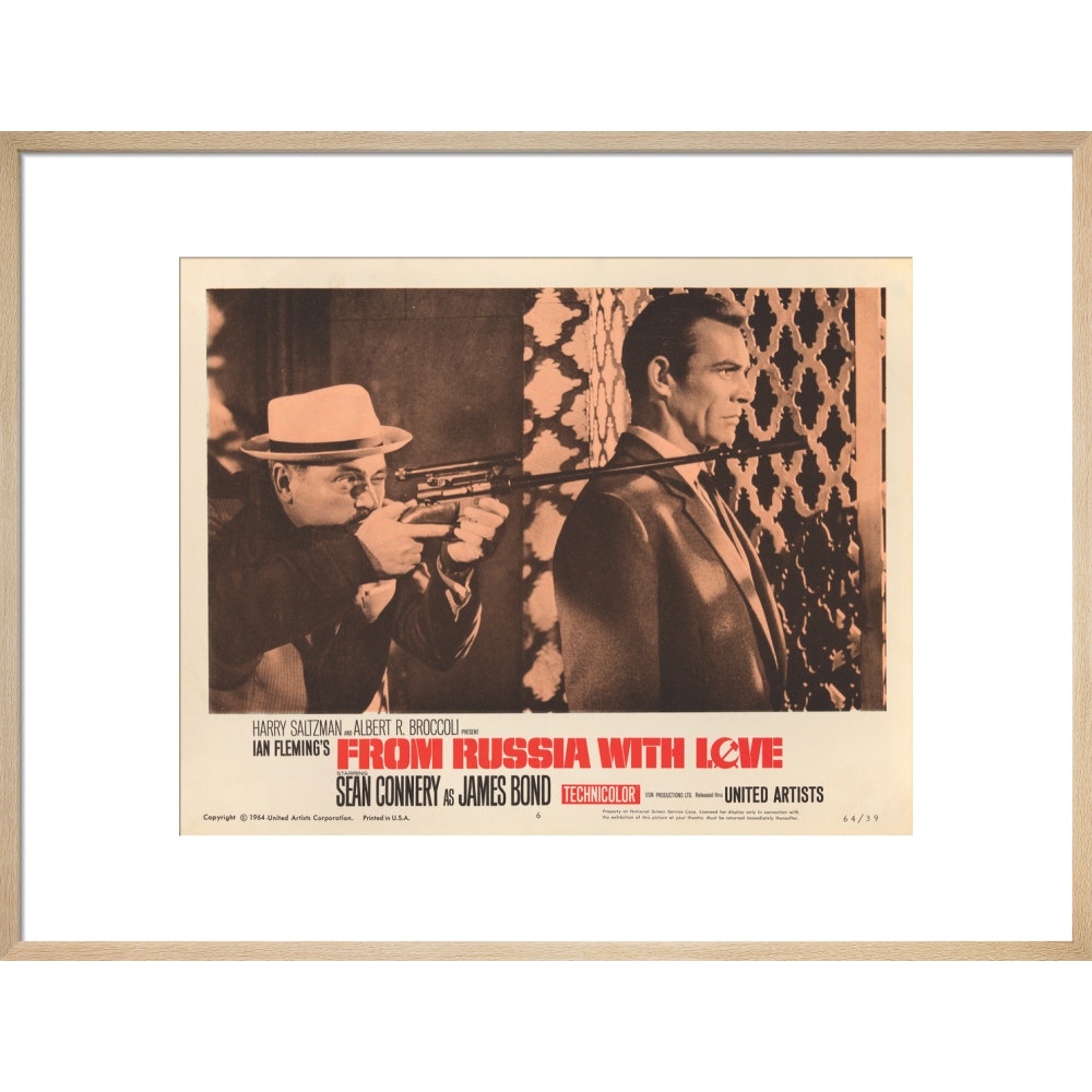 James Bond From Russia With Love Lobby Card Framed Art Print - By King & McGaw