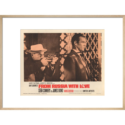 James Bond From Russia With Love Lobby Card Framed Art Print - By King & McGaw