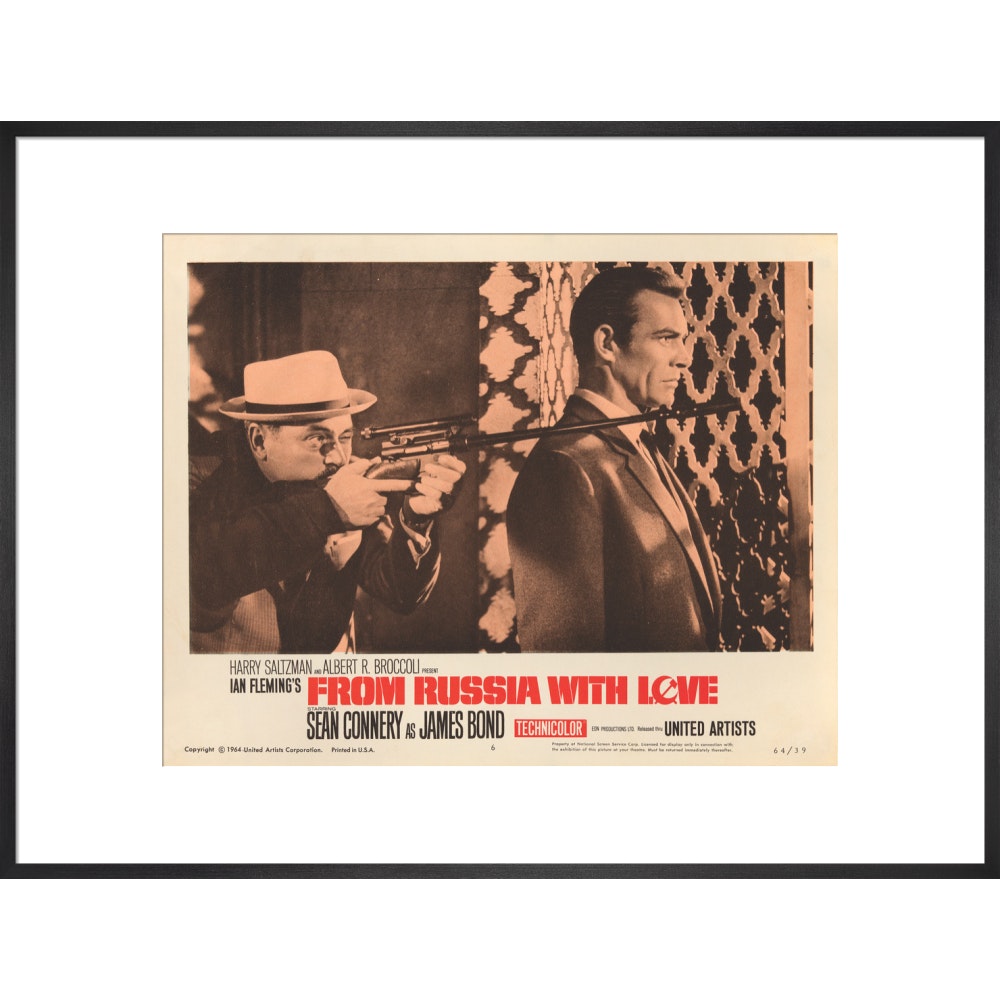 James Bond From Russia With Love Lobby Card Framed Art Print - By King & McGaw