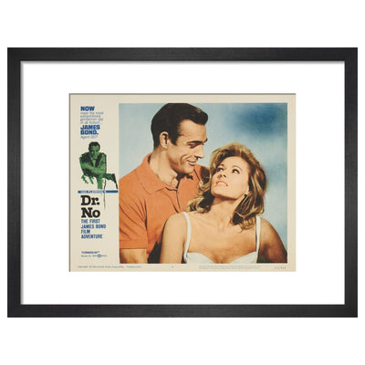 James Bond Dr. No Lobby Card Framed Art Print - By King & McGaw