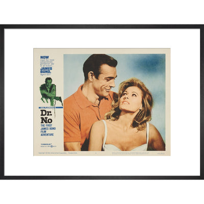 James Bond Dr. No Lobby Card Framed Art Print - By King & McGaw