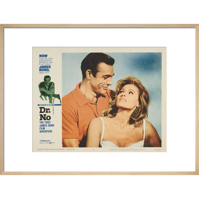 James Bond Dr. No Lobby Card Framed Art Print - By King & McGaw