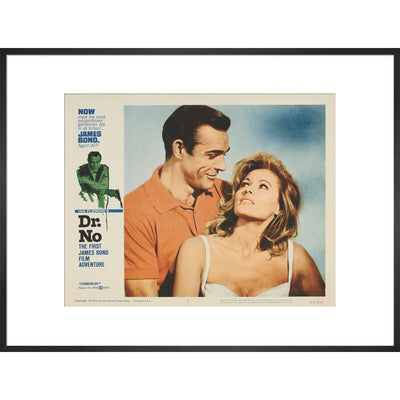 James Bond Dr. No Lobby Card Framed Art Print - By King & McGaw