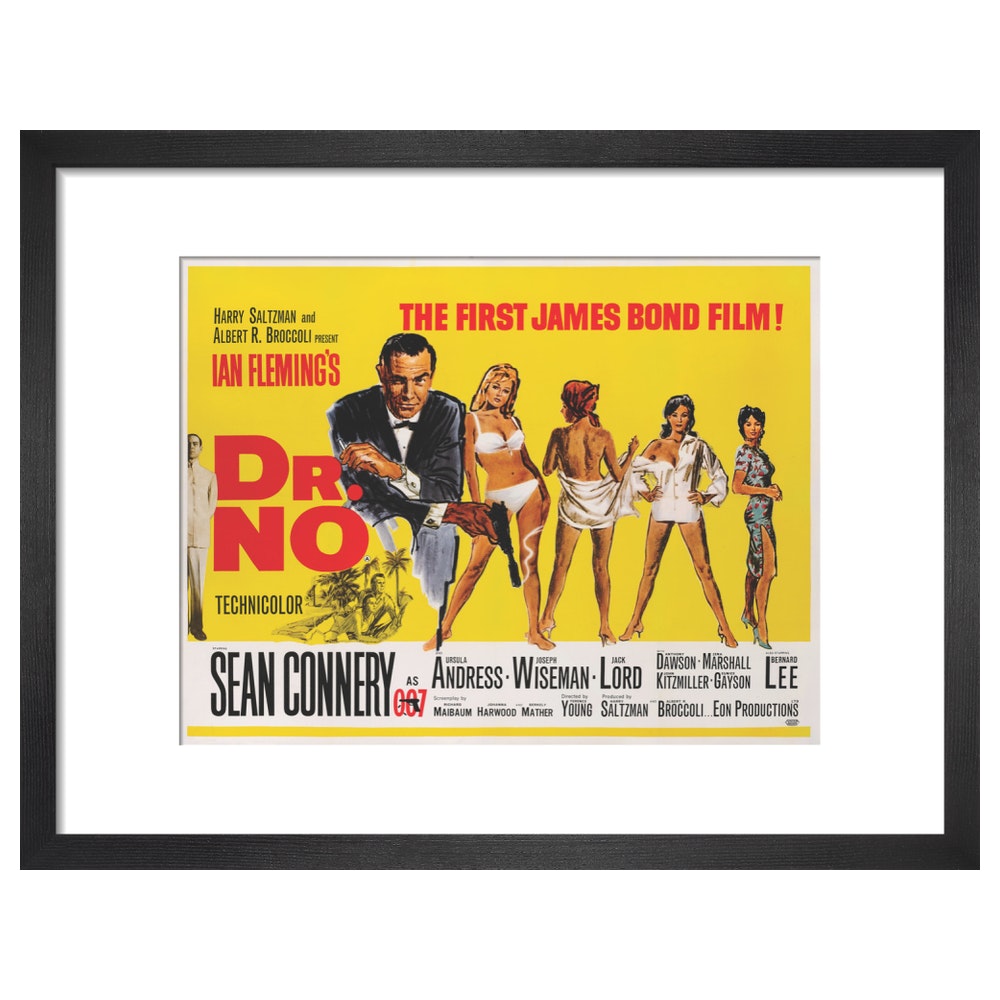 James Bond Dr. No Framed Art Print - By King & McGaw
