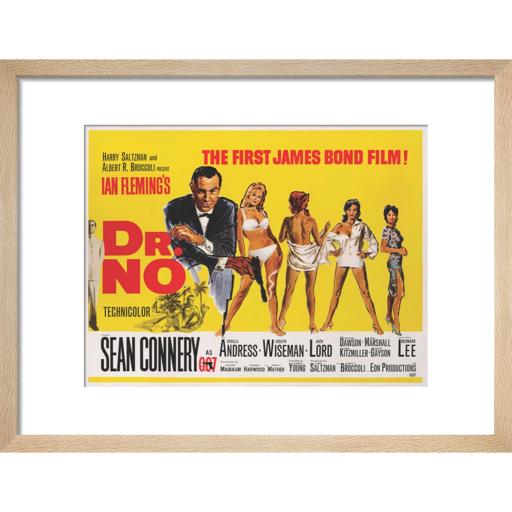 James Bond Dr. No Framed Art Print - By King & McGaw