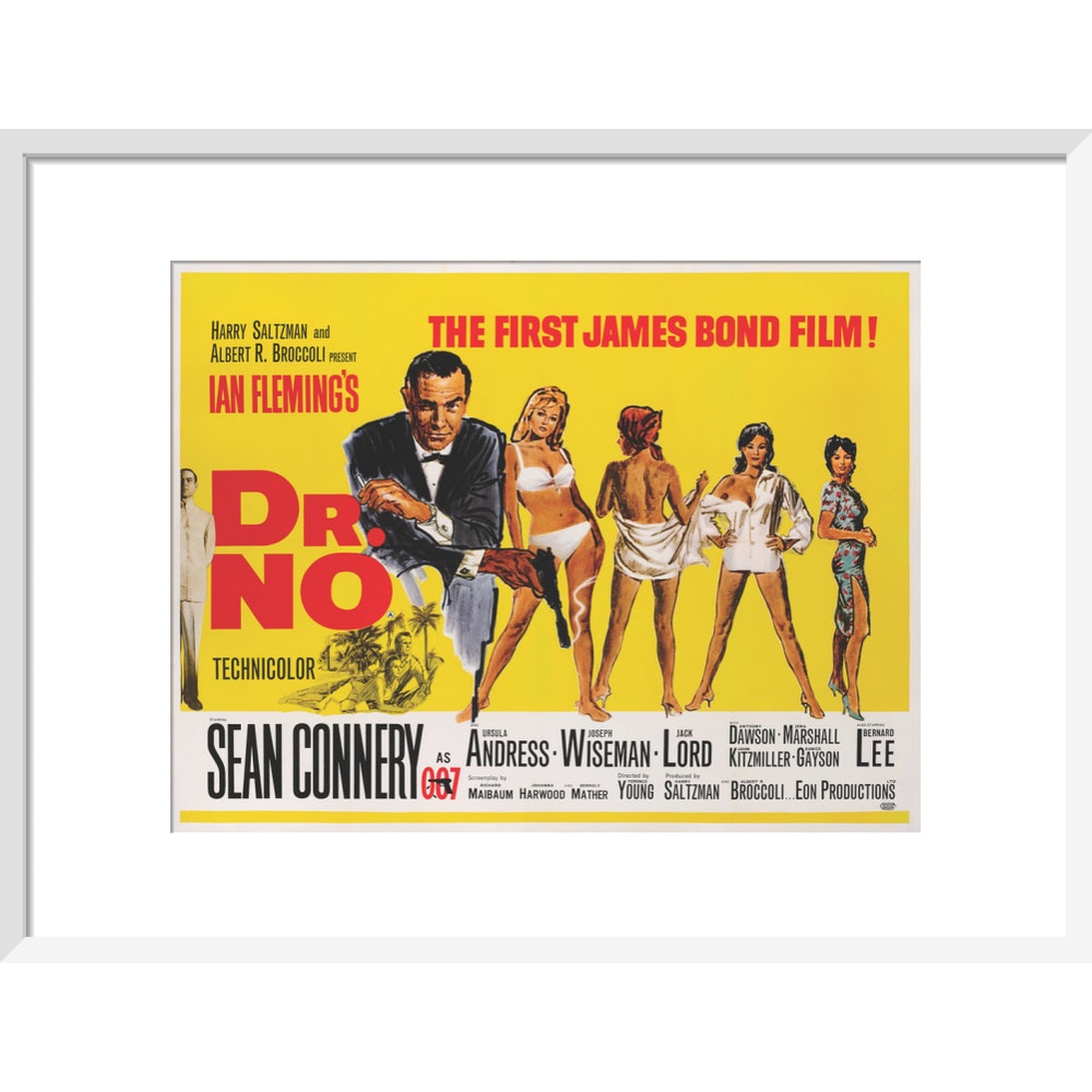 James Bond Dr. No Framed Art Print - By King & McGaw