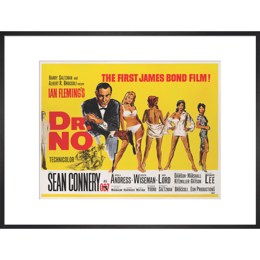 James Bond Dr. No Framed Art Print - By King & McGaw