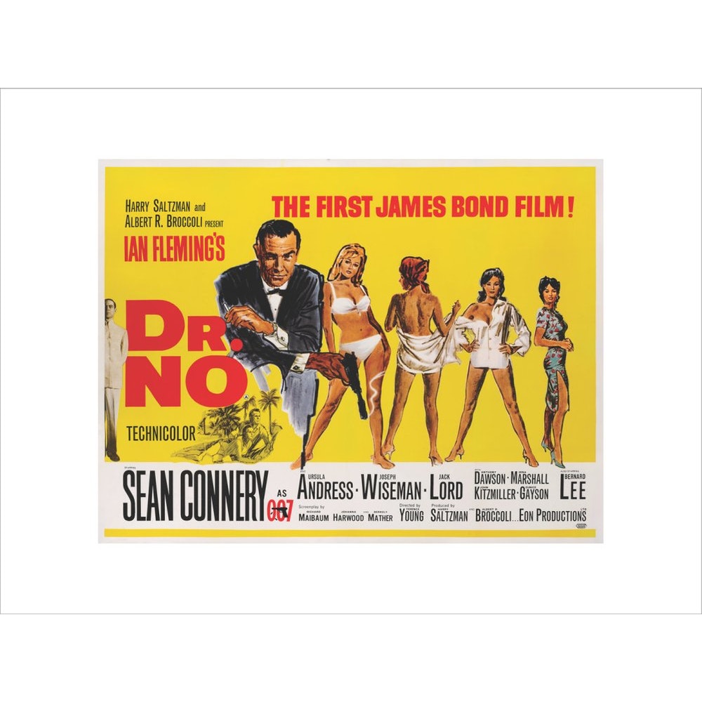 James Bond Dr. No Framed Art Print - By King & McGaw