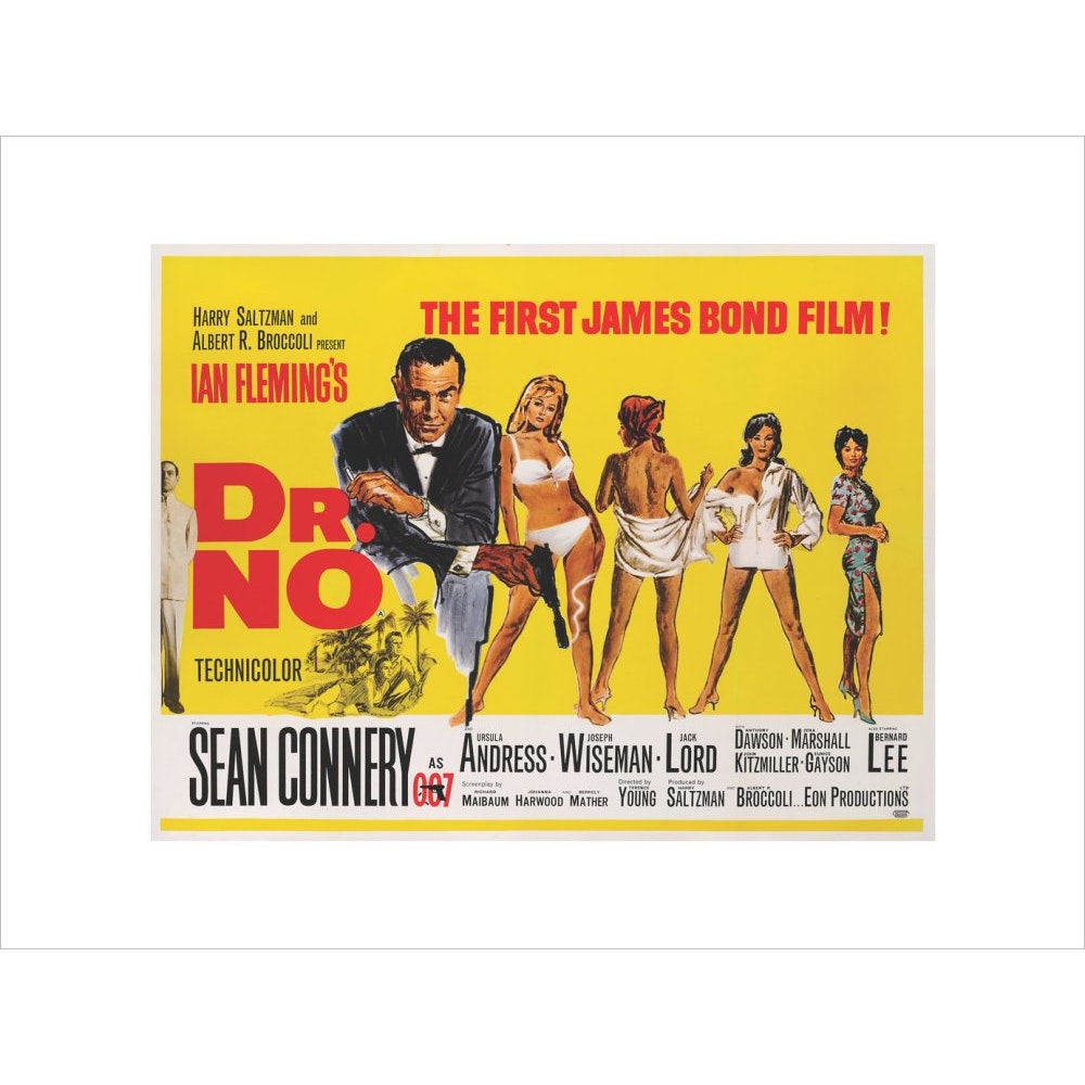 James Bond Dr. No Framed Art Print - By King & McGaw