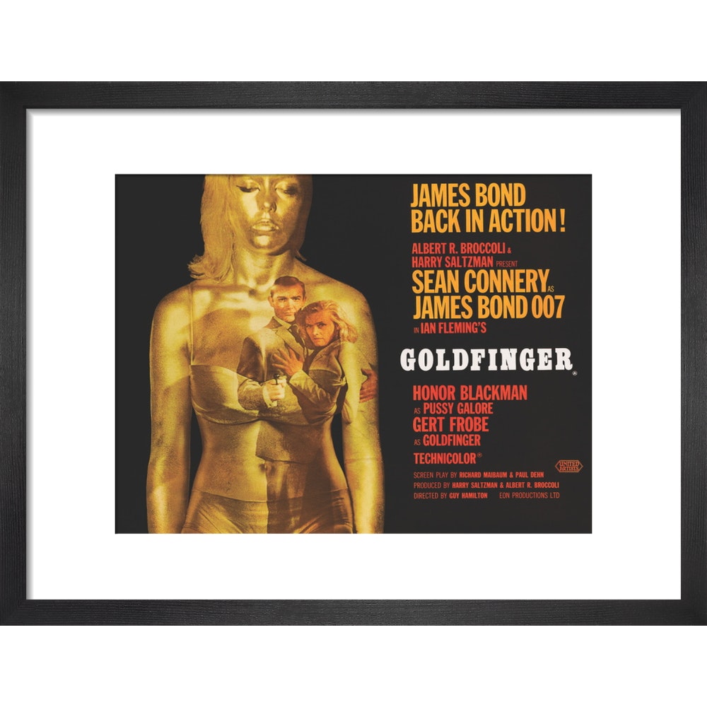 James Bond Goldfinger Framed Art Print - By King & McGaw
