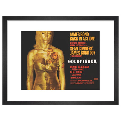 James Bond Goldfinger Framed Art Print - By King & McGaw