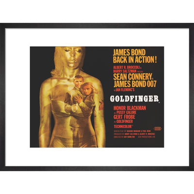 James Bond Goldfinger Framed Art Print - By King & McGaw