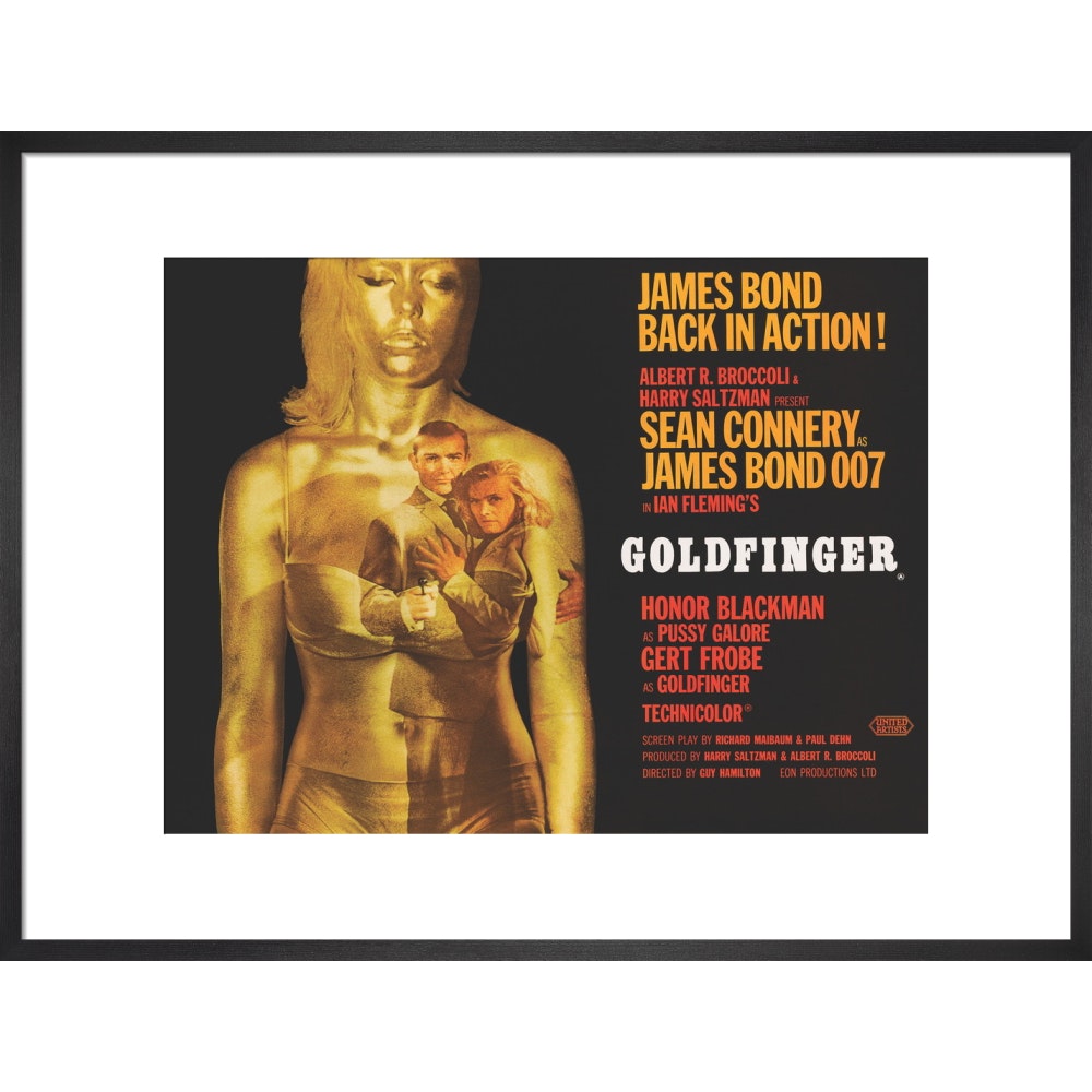 James Bond Goldfinger Framed Art Print - By King & McGaw