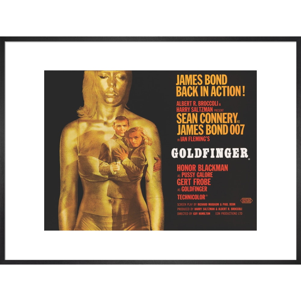 James Bond Goldfinger Framed Art Print - By King & McGaw