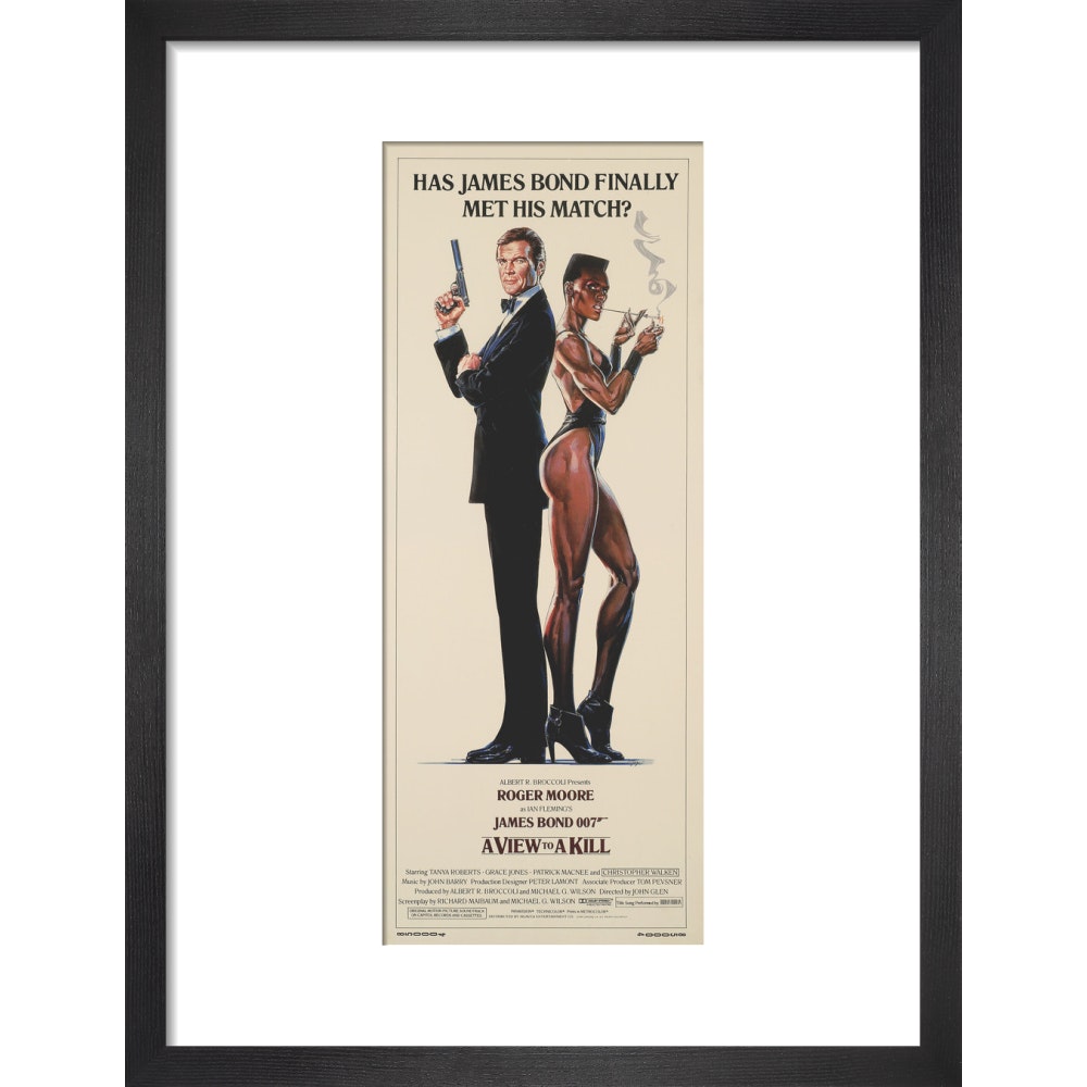James Bond A View To A Kill Framed Art Print - By King & McGaw