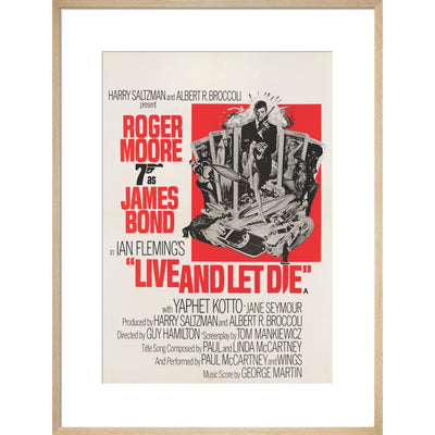James Bond Live And Let Die Framed Art Print - By King & McGaw