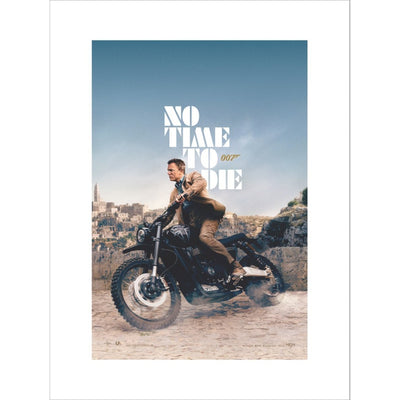 James Bond No Time To Die Bike Framed Art Print - By King & McGaw