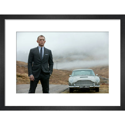 James Bond Skyfall 007 & DB5 Framed Art Print - By King & McGaw