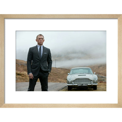 James Bond Skyfall 007 & DB5 Framed Art Print - By King & McGaw
