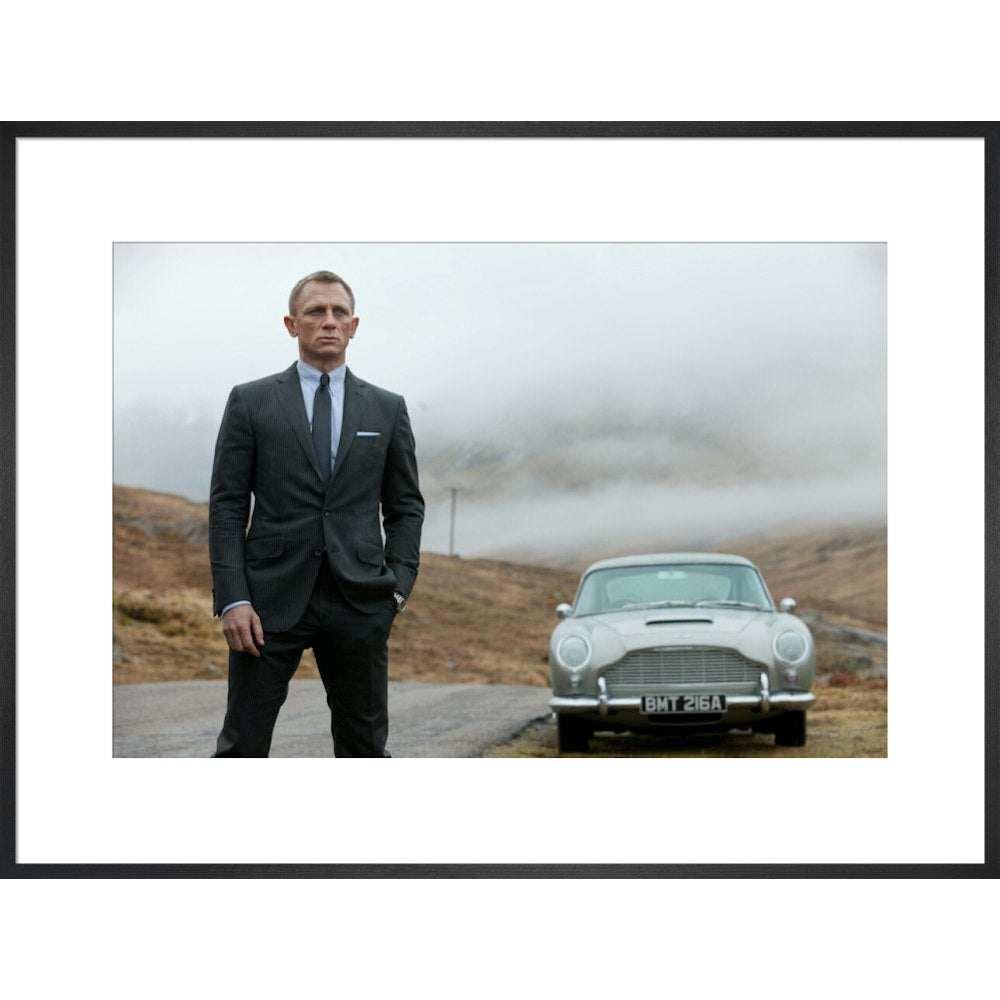 James Bond Skyfall 007 & DB5 Framed Art Print - By King & McGaw