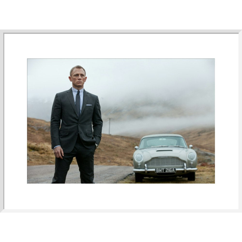James Bond Skyfall 007 & DB5 Framed Art Print - By King & McGaw