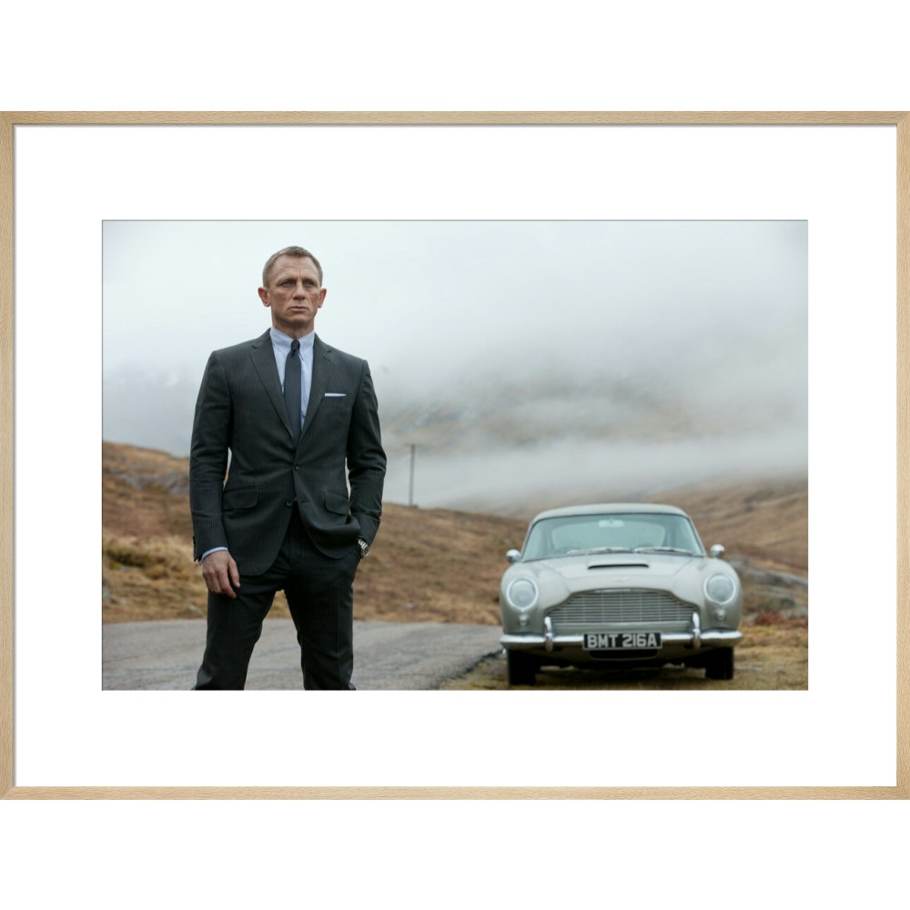 James Bond Skyfall 007 & DB5 Framed Art Print - By King & McGaw