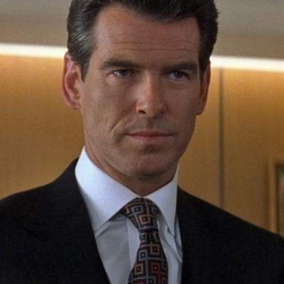 James Bond Geo Squares Silk Tie - The World Is Not Enough Edition - By Turnbull & Asser