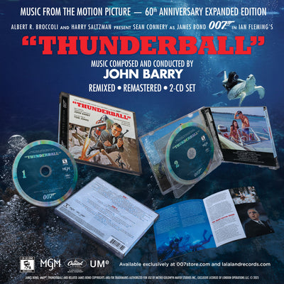 James Bond Thunderball Soundtrack Double CD Set - 60th Anniversary Expanded Remastered Edition