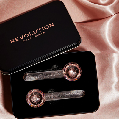 Revolution Skincare Pink Glitter Ice Globes Pack of 2