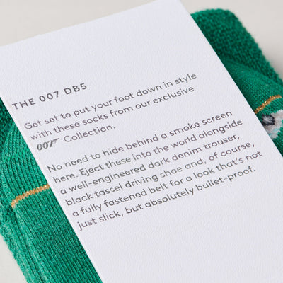 "The Green 007 DB5" James Bond Socks - By The London Sock Exchange