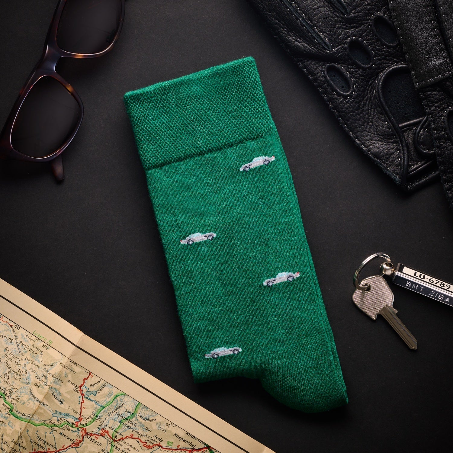 "The Green 007 DB5" James Bond Socks - By The London Sock Exchange