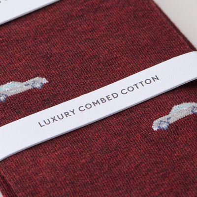 "The Burgundy 007 DB5" James Bond Socks - By The London Sock Exchange