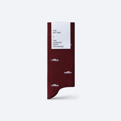 "The Burgundy 007 DB5" James Bond Socks - By The London Sock Exchange