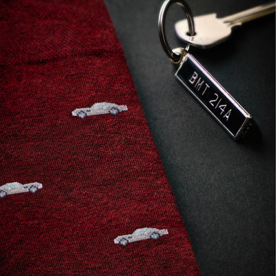 "The Burgundy 007 DB5" James Bond Socks - By The London Sock Exchange