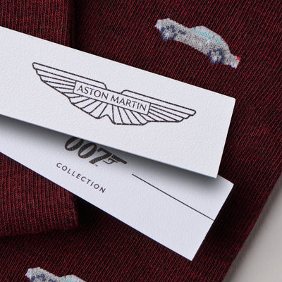 "The Burgundy 007 DB5" James Bond Socks - By The London Sock Exchange