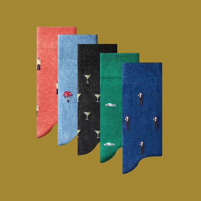 James Bond Five Sock Giftbox - By The London Sock Exchange