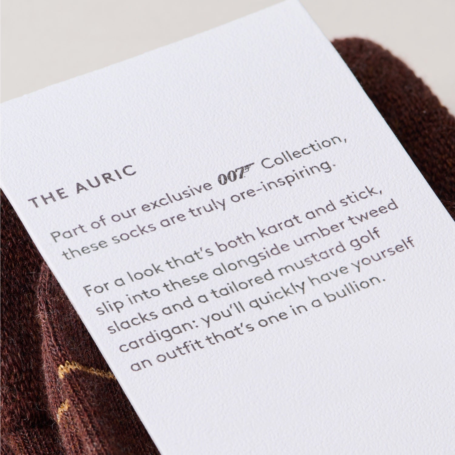 "The Auric" James Bond Socks - Goldfinger Edition - By The London Sock Exchange
