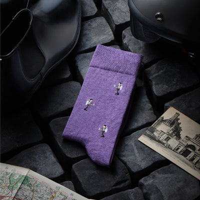 "The Violet Jetpack" James Bond Socks - By The London Sock Exchange