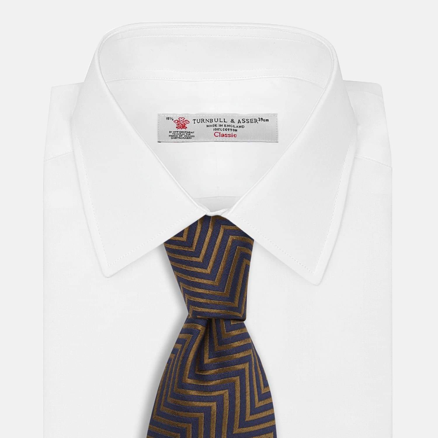 James Bond Zig Zag Silk Tie - The World Is Not Enough Edition - By Turnbull & Asser